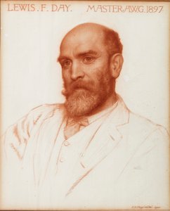 مصمم لويس فورمان داي (1845-1910) ، ماجستير في نقابة عمال الفن عام 1897 ، 1900 (طباشير أحمر على ورق) بواسطة إدوارد روبرت هيوز