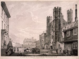 بوابة سانت جيمس المؤدية إلى قصر سانت جيمس ، لندن ، 1766
