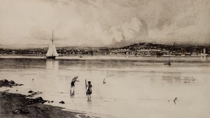 Broughty Ferry من Tayport (الحفر) بواسطة إدوارد سميث هودجسون