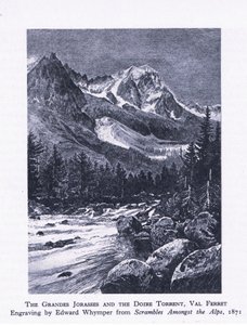 Grand Jorasses و Doire Torrent ، Val Ferrett ، من المغامرة البريطانية التي نشرها كولينز ، 1947