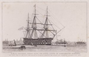HMS Victory من الدرجة الأولى بواسطة إدوارد ويليام (بعد) كوك