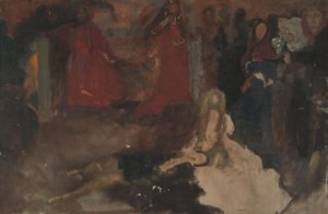 دراسة تركيبية لمشهد اللعب في قرية ، الفصل الثالث ، المشهد الثاني بواسطة إدوين أوستن أبي