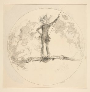 عفريت ، رسم توضيحي للفصل الثاني ، المشهد الثاني ، ليلة منتصف الصيف بواسطة إدوين أوستن أبي
