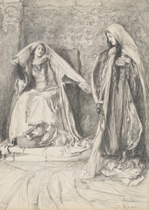 ريبيكا وروينا ، رسم توضيحي لـ Ivanhoe بواسطة إدوين أوستن أبي