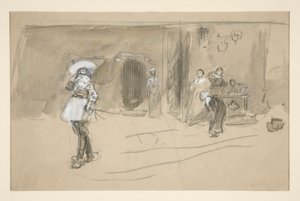 رسم تخطيطي لرسم توضيحي لمختارات من شعر روبرت هيريك (كتاب نشرته هاربر عام 1882 ، نُشر سابقًا في هاربر بواسطة إدوين أوستن أبي