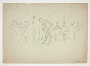 رسم تخطيطي لحشد - رسم توضيحي غير معروف بواسطة إدوين أوستن أبي