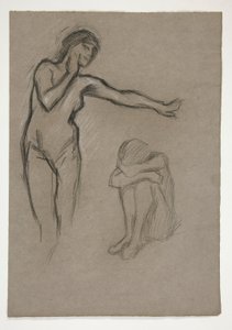 رسم تخطيطي لشخصين بواسطة إدوين أوستن أبي
