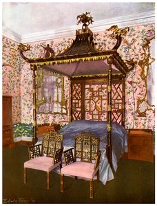 The Chippendale Chinese Bedroom، Badminton House، Gloucestershire، 1911-1912.
