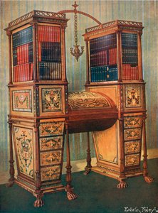 The Sisters Inlaided Double Secretaire and Bookcase Cabinet - Sheraton، Circa 1800 بواسطة إدوين جون فولي