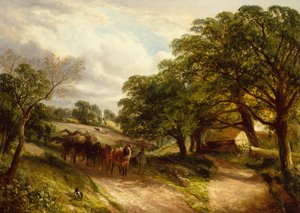 عربة الأخشاب (زيت على قماش) بواسطة إدوين ل. ميدوز