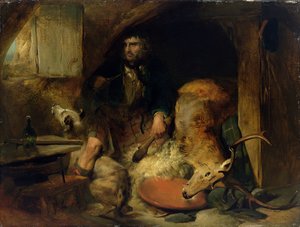 The Savage ، c.1838 (زيت على قماش موضوعة على لوحة) بواسطة إدوين لاندسير