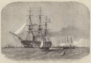 HMS Colossus ، مع قافلة الأسطول ، تاركا Motherbank إلى بورتلاند