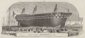 إطلاق HMS Agamemnon ، 90 بندقية