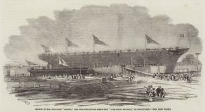 إطلاق HM Gun-Boat Pelter والسفينة البرتغالية Dom Pedro Secondo في Northfleet