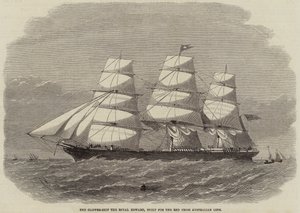 The Clipper-Ship the Royal Edward ، بنيت لخط الصليب الأحمر الأسترالي