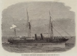 الباخرة الكونفدرالية اللولبية Rappahannock ملقاة على رصيف Calais بواسطة Edwin Weedon