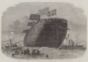 الأسطول الجديد المكسو بالحديد ، انطلق في Chatham Dockyard من HMS Frigate Royal Oak ، 50 Guns