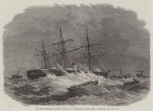 The Screw-Steamer Ontario Aground على Hasborough Sands ، بالقرب من Yarmouth