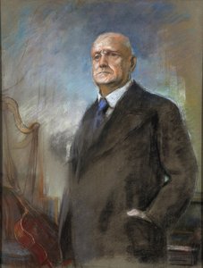 جان (يوهان) سيبيليوس (1865-1957) - إيرو جيرنفيلت (1863-1937). باستيل على ورق مقوى الأبعاد: 87x51 سم مجموعة خاصة بواسطة ييرو جارنفيلت