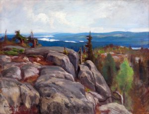 منظر طبيعي (Maisema from Koli) - Paysage de Koli - par Eero (Erik) Jarnefelt (Jaernefelt) (1863-1937) بواسطة ييرو جارنفيلت