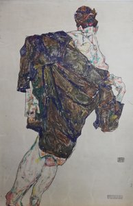 الشكل مع Mantle ، 1913. بواسطة ايغون شييل