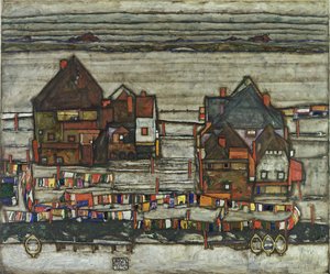 منازل بخطوط غسيل ، 1914 بواسطة ايغون شييل