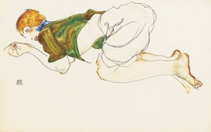 راكعة امرأة ، 1912 بواسطة ايغون شييل