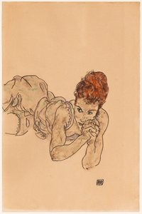 امرأة كاذبة ، 1917. بواسطة ايغون شييل