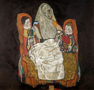 أم ولديها طفلان ، 1915-1917. بواسطة ايغون شييل