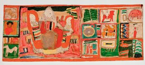 أم مع الأطفال، في الحقول الجانبية ألعاب الأطفال ... (غواش وقلم رصاص على ورق مقوى) بواسطة ايغون شييل