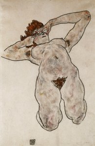 عارية مستلقية ؛ امرأة عارية تكذب ، 1917