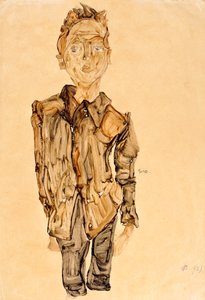 صورة لشاب ، 1910 بواسطة ايغون شييل