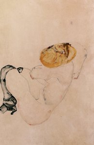 خائفة ، رابحة فتاة صغيرة ، 1912 بواسطة ايغون شييل