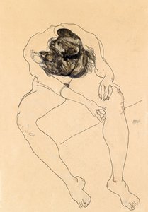 جالسة عاريات ، 1912