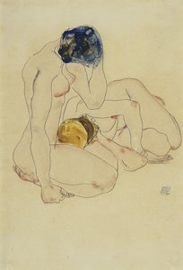 صديقان ، 1912 بواسطة ايغون شييل