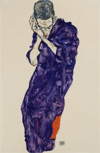 شباب في طائر أرجواني مطوي ، 1914 بواسطة ايغون شييل