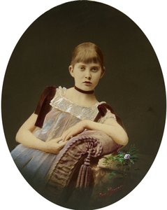 صورة لفتاة. تصوير الجيلاتين الفضي ، الغواش إيغور ماكسيموفيتش أوفشارينكو (؟ -1902) بواسطة إيجور ماكسيموفيتش أوفتشارينكو