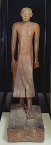 تمثال صغير لنختي ، المستشارة في عهد سيزوستريس الأول (1956 - 1911 قبل الميلاد) من أسيوط ، المملكة الوسطى ، 1934-1898 قبل الميلاد (خشب متعدد الألوان)
