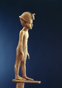 صورة الملك من أحد الموظفين ، من مقبرة توت عنخ آمون ، المملكة الجديدة (الذهب) بواسطة الأسرة الثامنة عشر المصرية