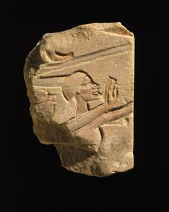 النوبي في لفتة من العشق ، من الكرنك ، مصر ، فترة العمارنة ، المملكة الحديثة ، c.1353-1336 قبل الميلاد (الحجر الرملي)