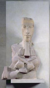 الركيزة الأوزيرية لأمينوفيس الرابع (إخناتون) من الكرنك ، فترة العمارنة ، المملكة الحديثة ، c.1353-37 قبل الميلاد (الحجر الرملي)