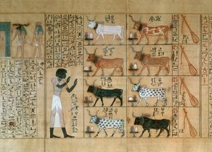 بردية تصور ثيراناً، من كتاب الموتى في ماهيربيري بواسطة الأسرة الثامنة عشر المصرية