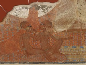 فريسكو برينسيس ، مصري ، المملكة الحديثة ، الأسرة الثامنة عشر ، c.1555-1337 قبل الميلاد (لوحة جدارية)