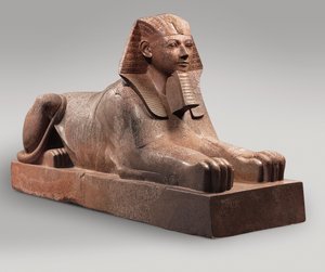 أبو الهول حتشبسوت ، c.1479-58 (الجرانيت والطلاء)