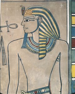 مصر ، طيبة القديمة ، وادي الملوك ، جدارية للفرعون أمنحتب الثالث بواسطة الأسرة المصرية التاسعة عشرة