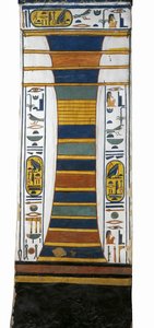 Egypt, Thebes, Luxor, Valley of the Queens, Tomb of Nefertari, Djed pillar representing Osiris