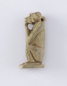 قرد جالس ، المملكة الحديثة ، c.1292-1190 قبل الميلاد (الطين)