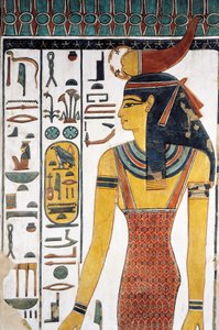 الإلهة سيلكيس ، لوحة جدارية ، مدخل الدهليز ، قبر نفرتاري (QV66) ، وادي الملكات ، طيبة (قائمة اليونسكو للتراث العالمي بواسطة الأسرة المصرية التاسعة عشرة