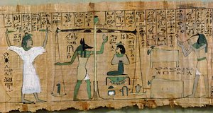 ورق البردي الجنائزي لجدخونسويفانه يصور حكم المتوفى ، الفترة المتوسطة الثالثة (ورق البردي)