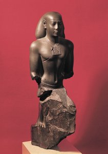 تمثال إهمس سانيث ، وهو موظف مدني رفيع المستوى ، فترة سايت ، c.570-526 قبل الميلاد (schist) بواسطة الأسرة المصرية السادسة والعشرون